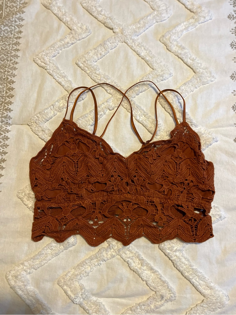 Lace Crochet Bralette 100% Cotton